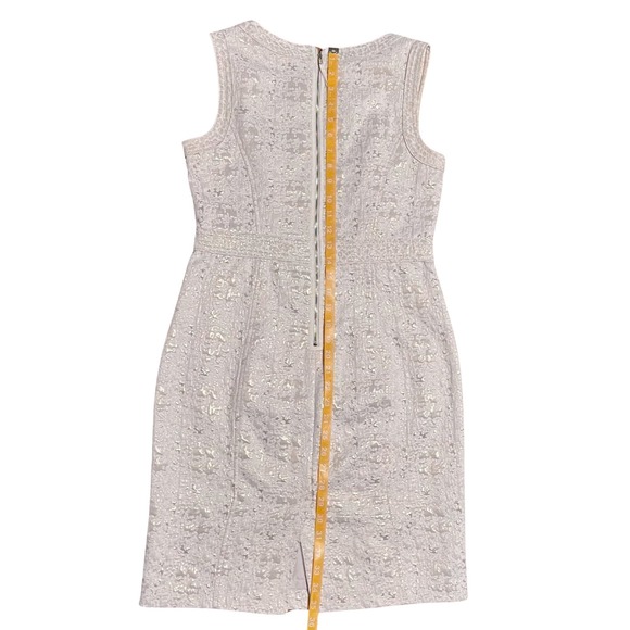 Liz Claiborne White and Gold Jacquard Sheath Dress - Picture 5 of 6